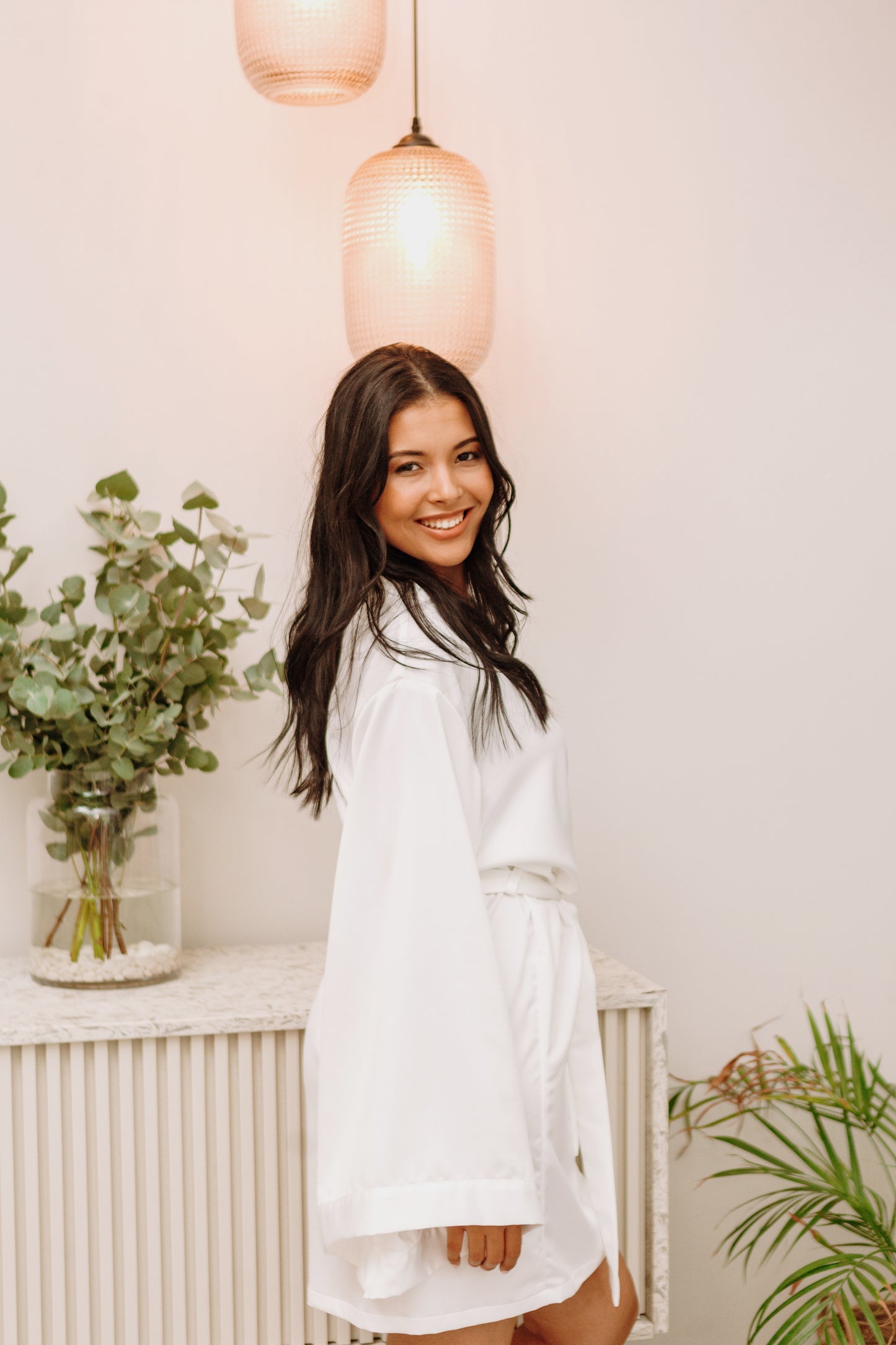 Satin Robe- Bell Sleeve