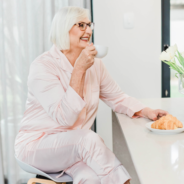 Matt Satin Winter Pajama Set- Blush