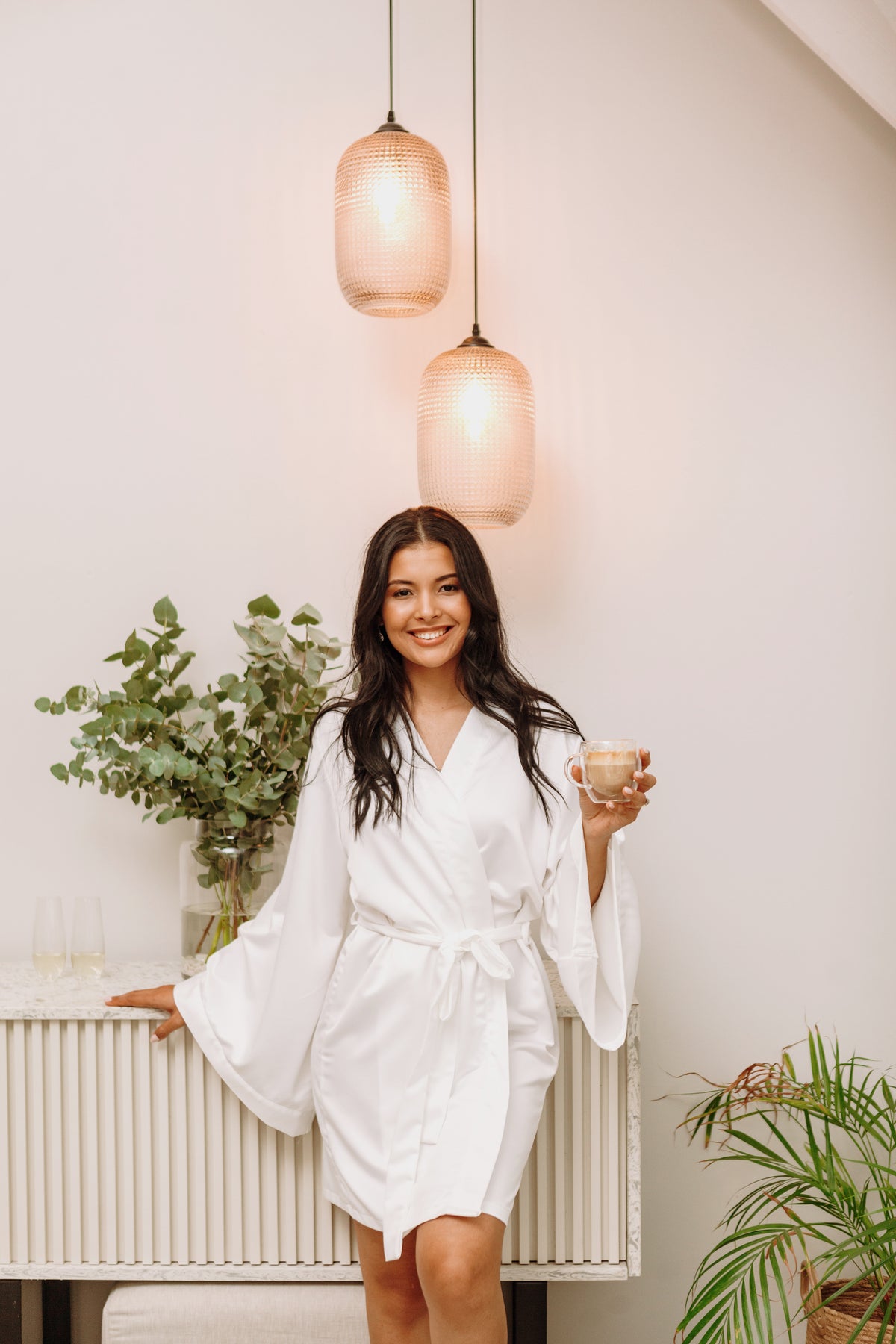 Service Bell Robe Acess Satin Robe- Bell Sleeve – vowsbridalshop.com